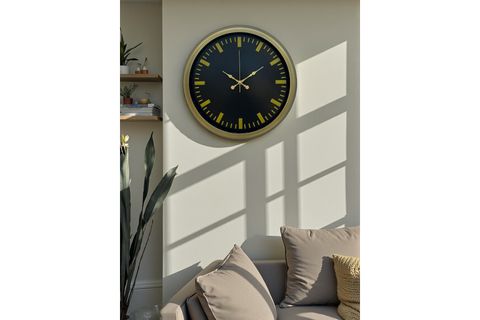 VİNTAGE  METAL MODERN DUVAR SAATİ 40 CM