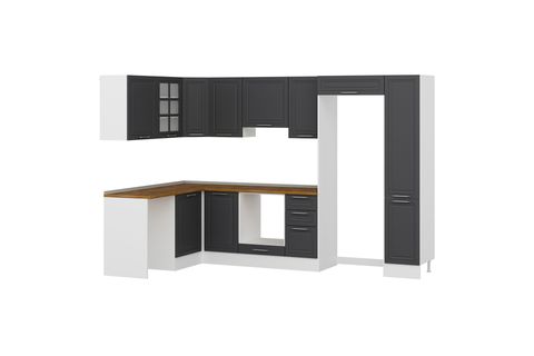 ALVİNKA 180 330X222 CM MBR_C KÖŞE MUTFAK DOLABI, ANTRASİT SUNTALAM