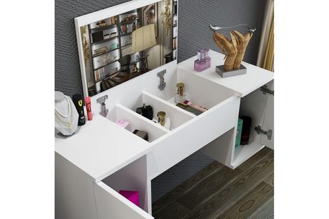 MAKYAJ MASASI MERCAN BEYAZ