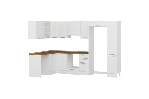 ALVİNKA 180 330X222 CM MBR_C KÖŞE MUTFAK DOLABI, BEYAZ SUNTALAM