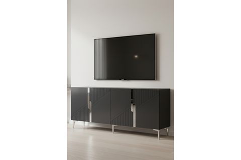 EVVA KONSOL VE TV SEHPASI, ANTRASİT SILVER, 180 CM