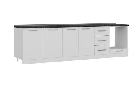 MİNAR 295 CM MUTFAK DOLABI BEYAZ 295-B3-ALT MODÜL