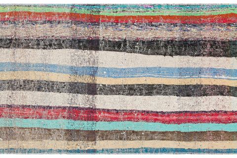 MUTEŞEM EL DOKUMA ÇİZGİLI VINTAGE KİLİM 80X150