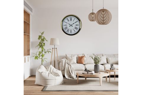 GOLD METAL ROMA RAKAMLI DUVAR SAATİ 40 CM