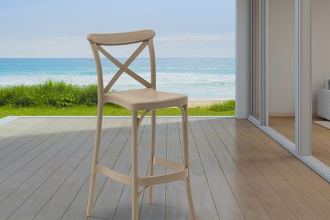 KOZZA HOME TORRES BAHÇE BAR SANDALYE, KUM BEJ, 75