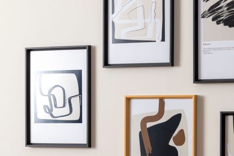 ABSTRACT MESH İKİLİ POSTER SETİ, ÇERÇEVELİ, 33X48