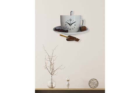 KAHVE FİNCANI SARKAÇLI MUTFAK SAATİ