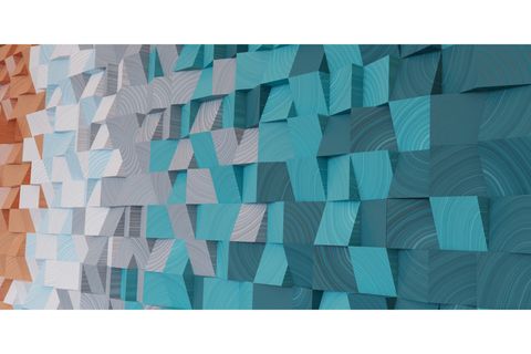 WAVE 3D HANDMADE AHŞAP DUVAR DEKORU, 70X170