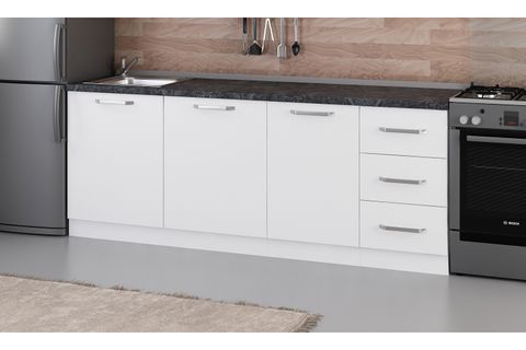 MİNAR 215 CM MUTFAK DOLABI BEYAZ 215-B2-ALT MODÜL