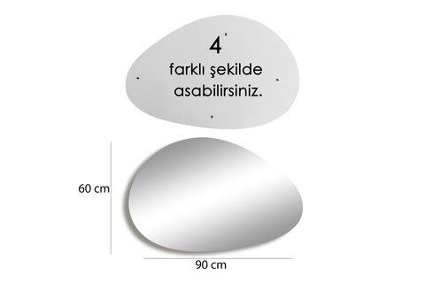 NEOSTİLL PORTO AYNA, GOLD, 90X60
