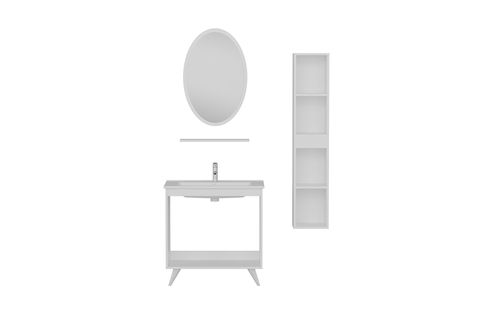 NİKA BANYO DOLABI AY2K107, BOY BEYAZ, 100 CM