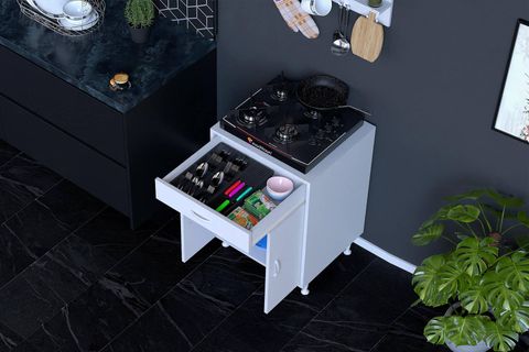 DOQU M OCAK ALTI TÜP GÖZLÜ SET, 48 CM, ASKILI RAFLI