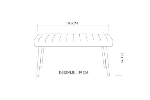 STORMİ MUTFAK MASA TAKIMI, ATLANTİK TAŞ RENGİ SOHO 0900, 120X75