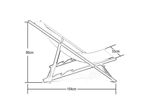 CHİLLONG AHŞAP ŞEZLONG, MAVİ