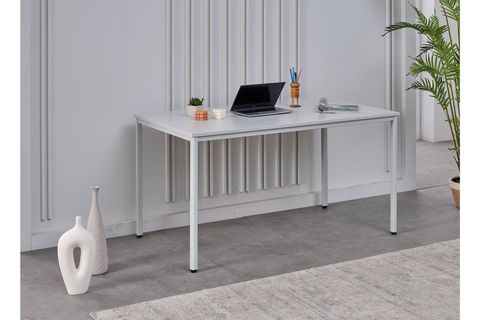 ARPELİA AYAKLI ÇALIŞMA MASASI, BEYAZ, 140 CM