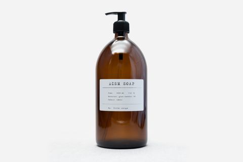 TRİCHİ DESİGN 1000ML PP DISH SOAP ETİKETLİ AMBER CAM SIVI SABUNLUK