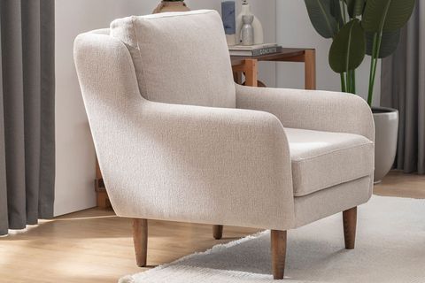 MERLİN KENDİ SETİNİ YARAT, KREM ŞÖNİL, CEVİZ AYAK, SHOWROOMDAN KUMAŞ DEĞİŞİMLİ