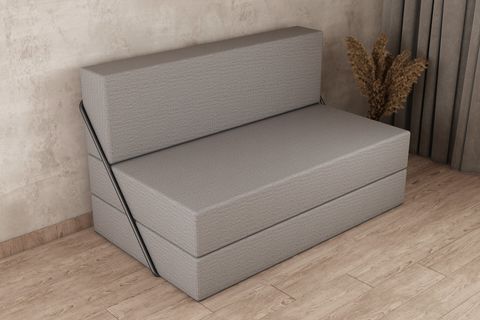 WOODESK KANSAS YATAK OLABİLEN İKİLİ KANEPE, GRİ RENK, CPT9511-200