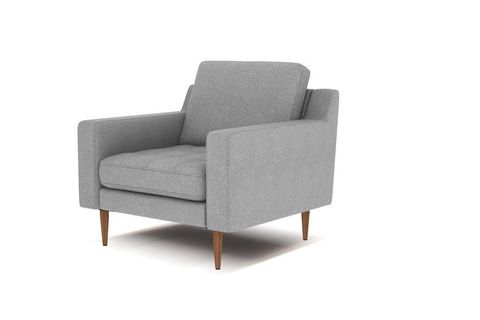 Tekli Koltuk - Ahşap Ceviz Ayak