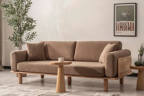 DİVA KOLTUK TAKIMI KAHVERENGİ, NATURAL