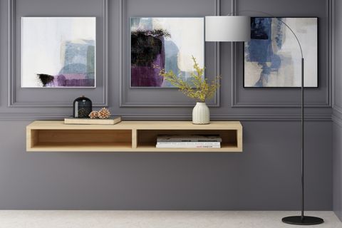 ELSE MEŞE RENKLİ DEKORATİF MODERN İSKANDİNAV TARZ 2 BÖLMELİ RAFLI DRESUAR