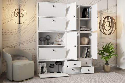 BK ÇOK AMAÇLI DOLAP, 4 ÇEKMECE 4 KAPAKLI, ÇAD