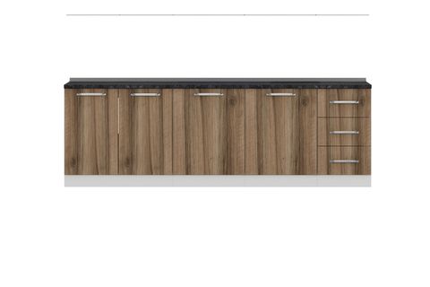 MİNAR 255 CM MUTFAK DOLABI BEYAZ DORE 255-D1-ALT MODÜL