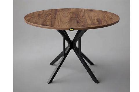 SELİN YUVARLAK MUTFAK MASASI, CEVİZ SİYAH, 90 CM