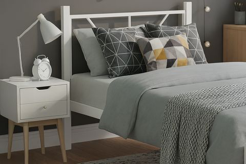 ALCHERA METAL KARYOLA, BEYAZ, 90X190