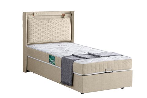 ZAGREB   BAZA BAŞLIK VE COMFORT YATAK SETİ, KREM, 90X200