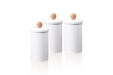 THE MİA STRİPE ÇAY KAHVE ŞEKER KAVANOZU BEYAZ 1,20 LT