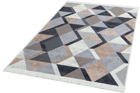 ARORA KİLİM, SİYAH BEJ, 100X200