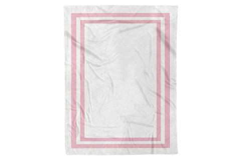 PEMBE ÇİZGİLİ BASKILI WELSOFT TV BATTANİYESİ, 130X170