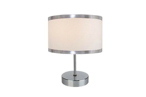 EVLİGHT SİLİNDİR METAL ABAJUR, KROM BEYAZ