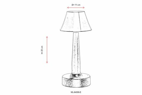 AVONNI LED MASA LAMBASI, METAL, ESKİTME KAPLAMA, 64006-E