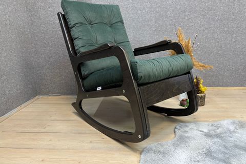 KONTES SALLANAN SANDALYE, HAKİ YEŞİL, WENGE SİYAH