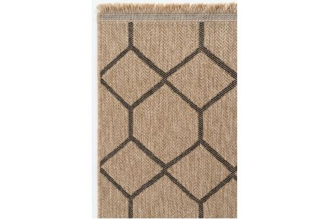 HALIMAX İNDİA JÜT HALI 669, SİYAH ÇİZGİLİ, 80X300