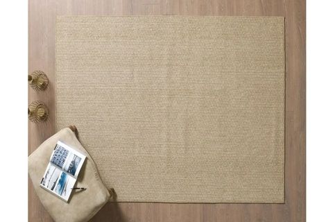 NATUREL SİSAL YIKANABİLİR TOZ VERMEZ JÜT HALI, 998A-BEJ, 180X250