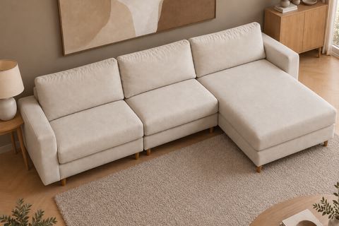 MELRE LARGE KÖŞE SAĞ KOLTUK, KREM