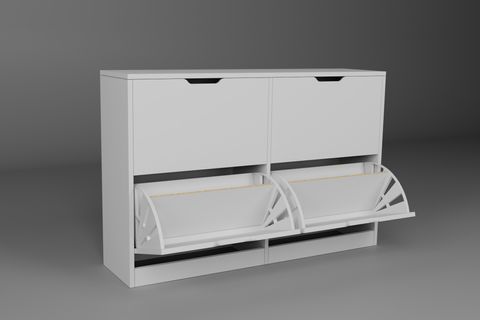 MİDOSER DURU AYAKKABILIK, BEYAZ, 4 KAPAKLI MODERN