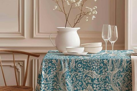 MAVİ BAHAR PAMUK MASA ÖRTÜSÜ, 150X200 CM