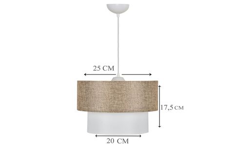 EVLİGHT DEKO PASTA 25'LİK KAHVERENGİ BEYAZ SARKIT AVİZE