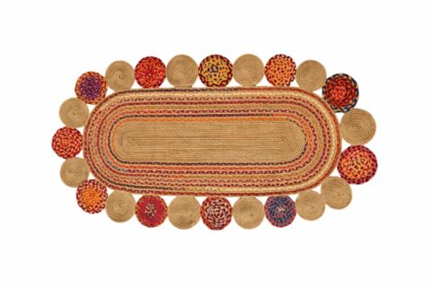 MİLDA JÜT HASIR ÖRGÜ BOHEM ÇİFT TARAFLI HAV VERMEZ KİLİM, 55, 100X250
