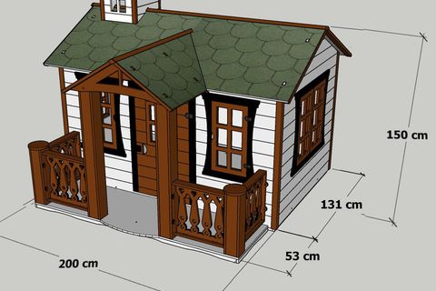 MANDU AHŞAP OYUN EVİ PLAYHOUSE BEYLERBEYİ, CEVİZ