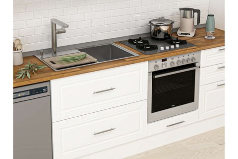 ALVİNKA 400X240 CM KLASİK MEBRAN MUTFAK DOLABI, MBB E90B50S60 2 MEBRAN BEYAZ SUNTALAM