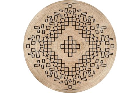 CARNAVAL 7 YUVARLAK BASKILI ÇİFT TARAFLI JÜT HALI, 80X80