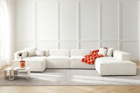 FRİD 5 MODÜL KÖŞE KOLTUK XL, BABYFACE KIRIK BEYAZ SAĞ KÖŞE