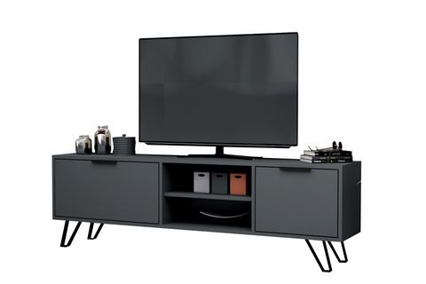 KASTER METAL AYAKLI TV ÜNİTESİ, GRİ, 170 CM