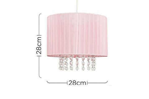 BAŞAK KUMAŞ TAŞLI AVİZE, PEMBE