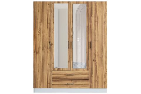 BLESK LİNE AYNALI ÇEKMECELİ GARDIROP, 4 KAPAKLI